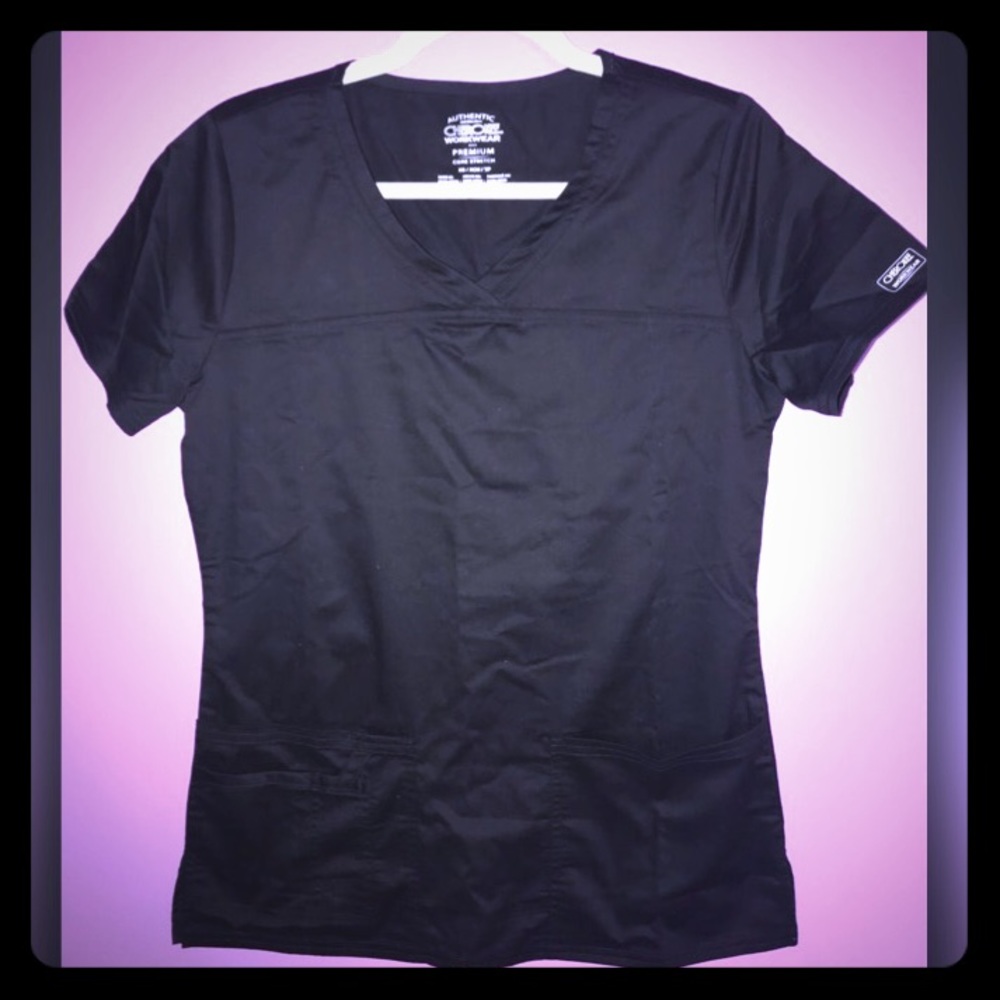 Cherokee NEVER WORN Scrub Top XS Black
